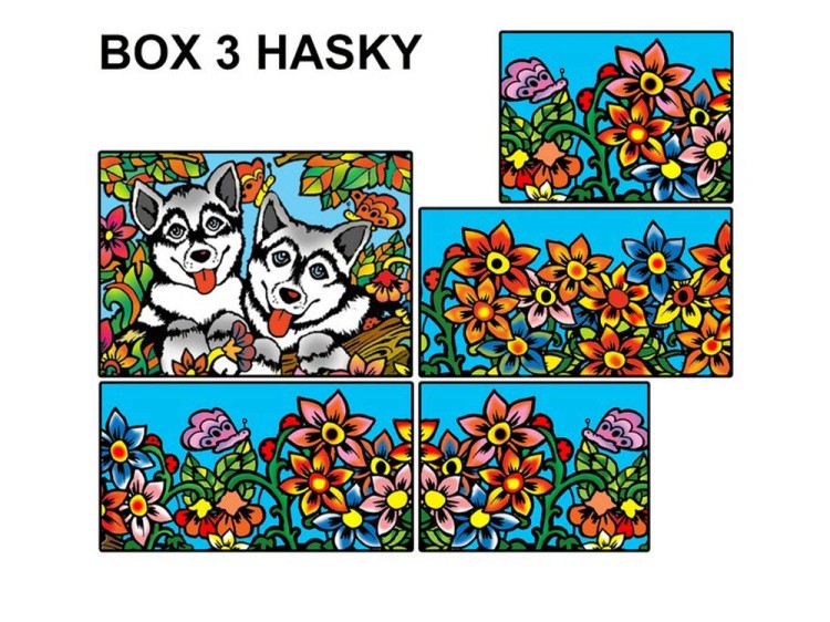 Коробка-раскраска «Собаки» + 10 маркеров — картинка 3