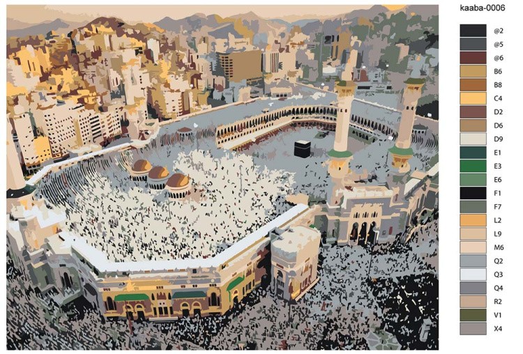 Картина по номерам «Религия, мусульманская: Кааба, Мекка» — картинка 2