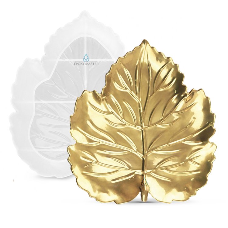 Силиконовый молд Epoxy Master блюдце лист, 19х17 см — картинка 2