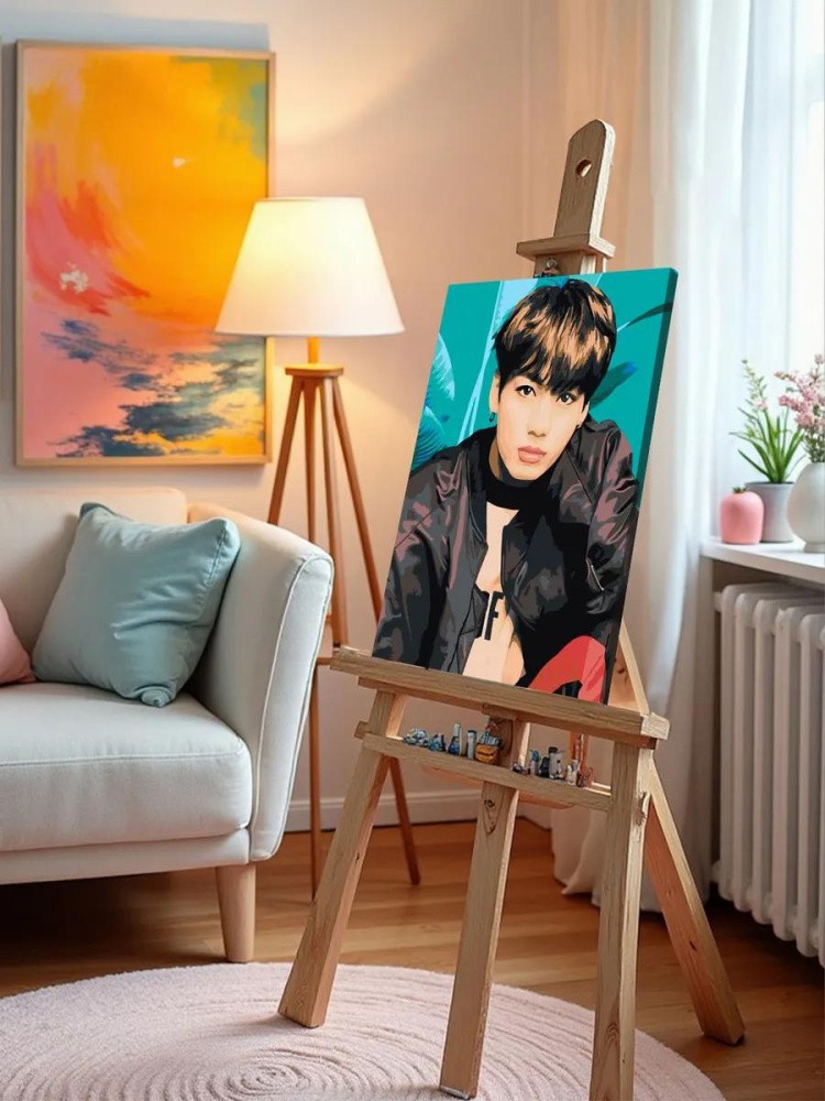 Картина по номерам «Корейская K-POP группа BTS Чонгук» — картинка 9