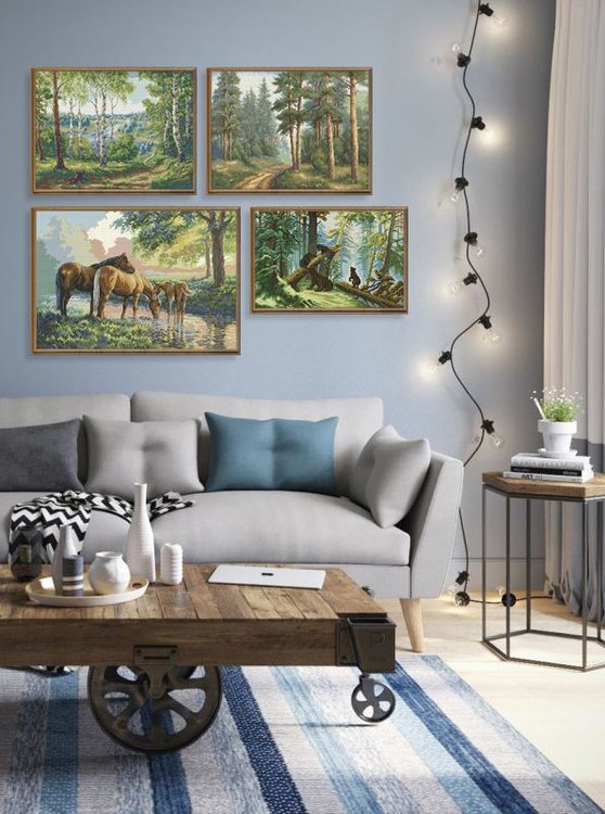 Набор для вышивания «Скакуны на водопое» — картинка 7