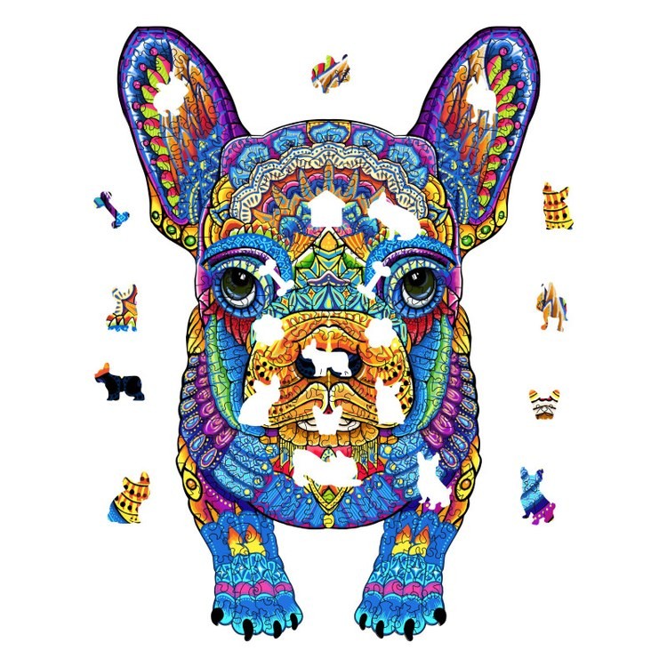 Деревянные пазлы «Смелый Бульдог S», Woodbests — картинка 2