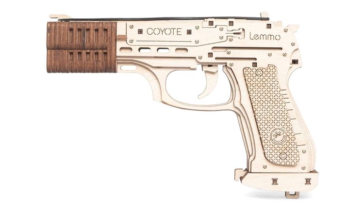 Деревянный конструктор Lemmo «Пистолет резинкострел Койот» — картинка 4