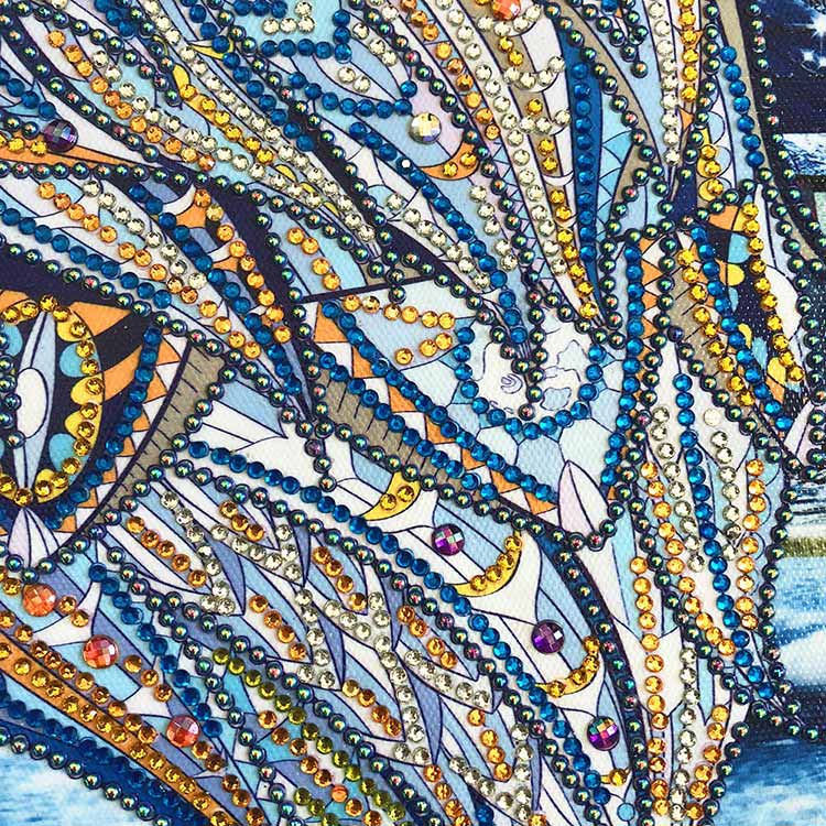 Алмазная вышивка 5D «Морозный волк» — картинка 3