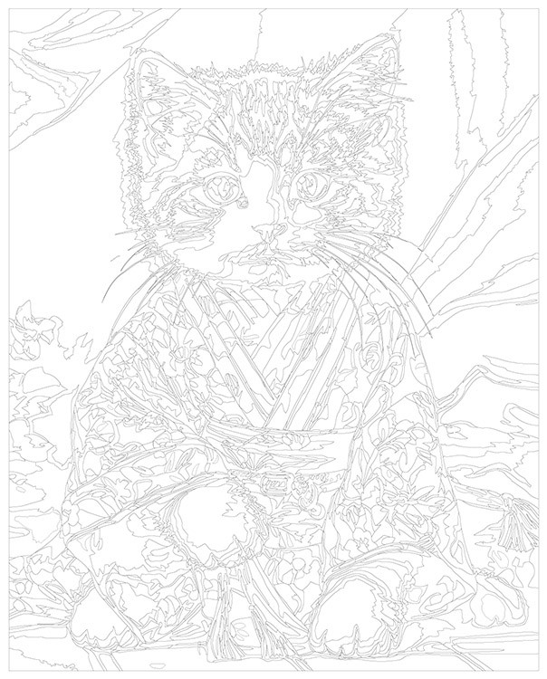 Картина по номерам «Котенок в кимоно» — картинка 3