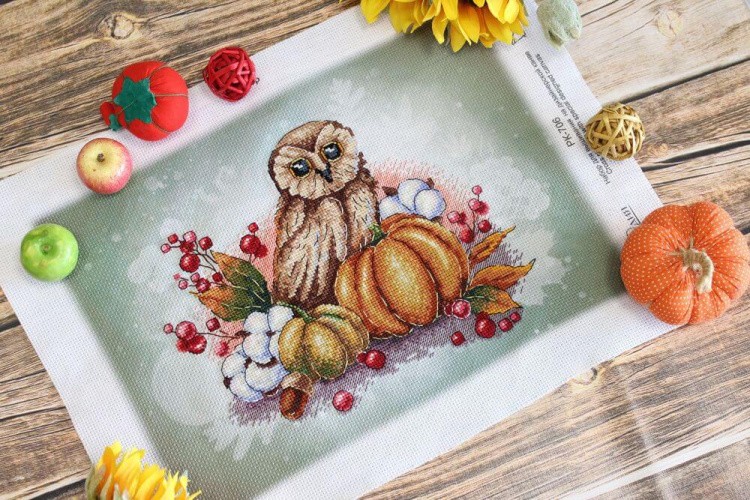 Набор для вышивания «Сова на тыкве» — картинка 4