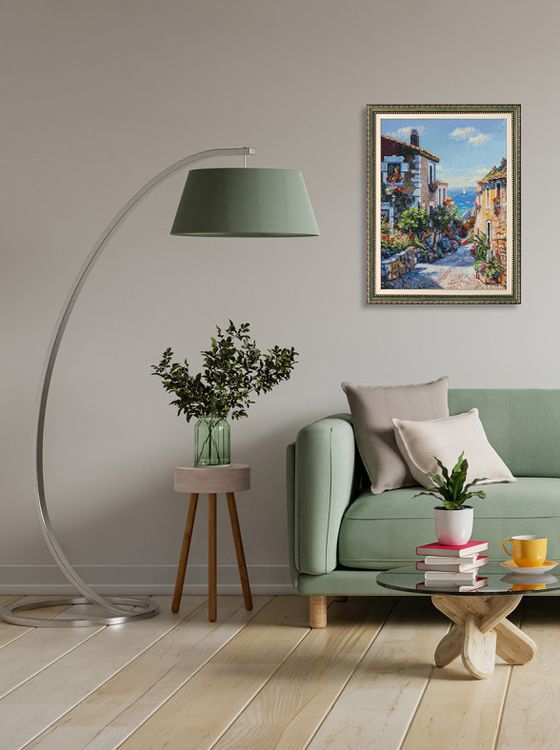 Алмазная вышивка «Городок на побережье Коста-Брава» — картинка 7