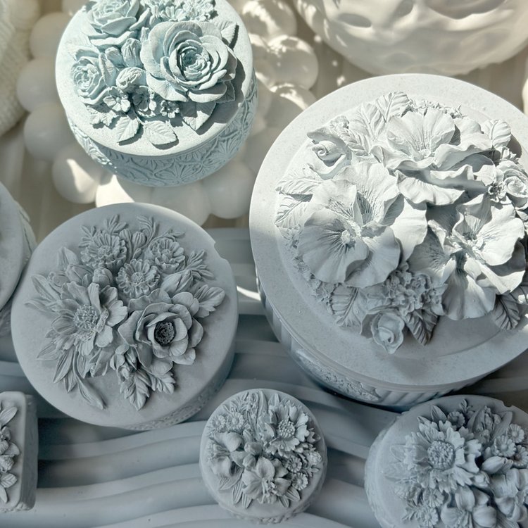 Силиконовый молд - Контейнер/банка для свечей с крышкой №4, d 7 см, 1 шт. — картинка 4