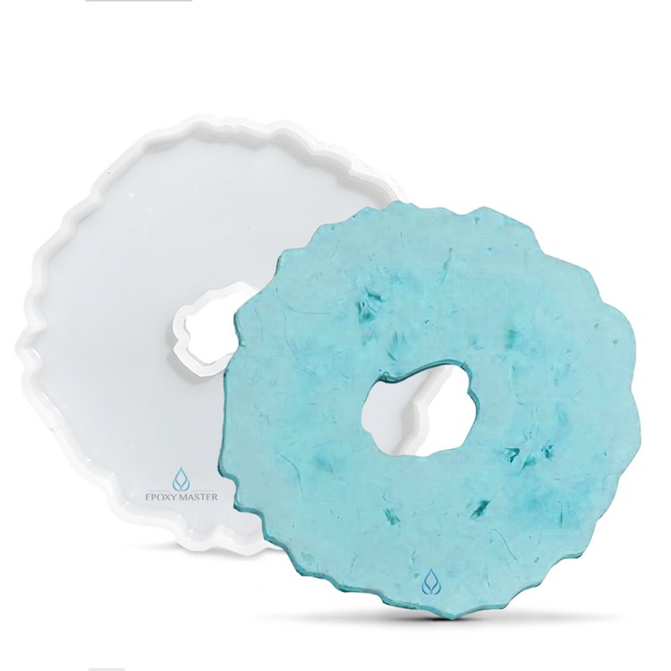 Силиконовый молд для эпоксидной смолы - Подстаканник жеода - 1 (1 шт.) — картинка 2