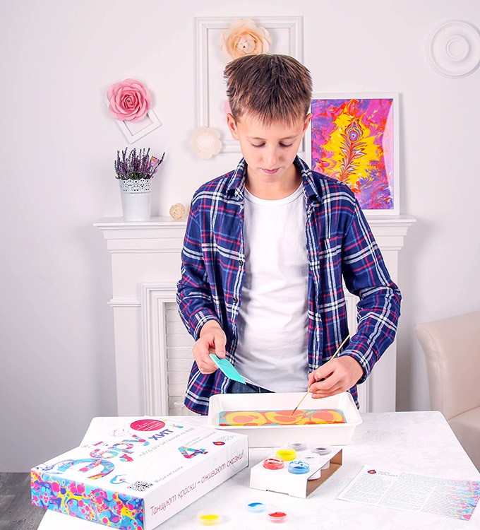 Набор для эбру «Хит» 4 цвета, Эбру-Профи — картинка 7