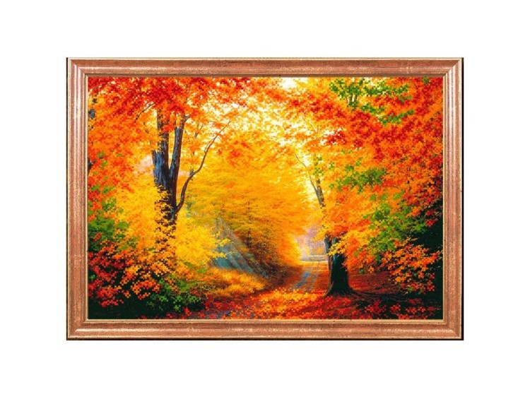 Рисунок на ткани «Разноцветная осень»