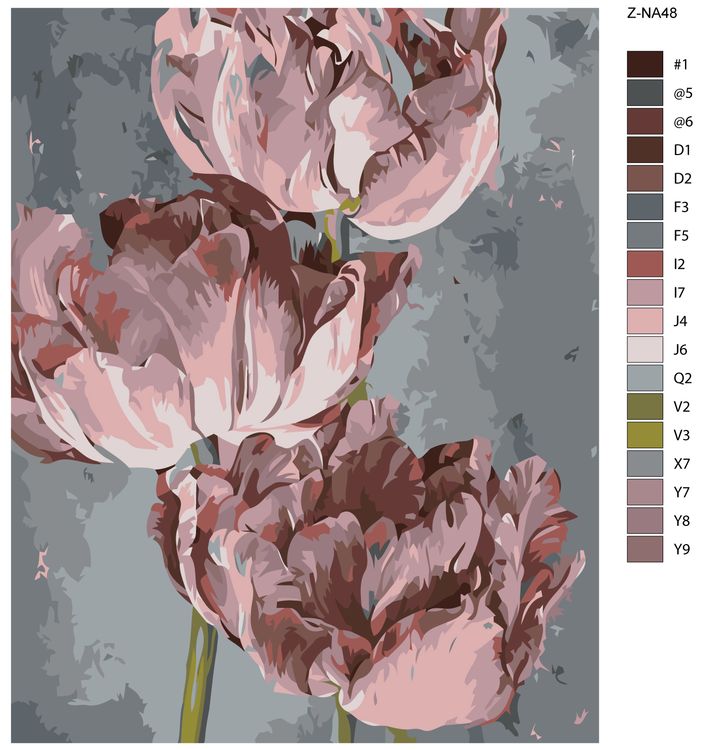 Картина по номерам «Нежные цветы» — картинка 2