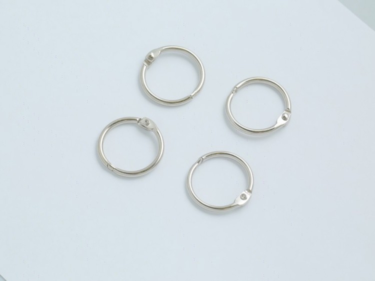 №7 Кольца для блокнотов цвет СЕРЕБРО количество 4 шт. (диаметр 32 мм) — картинка 2