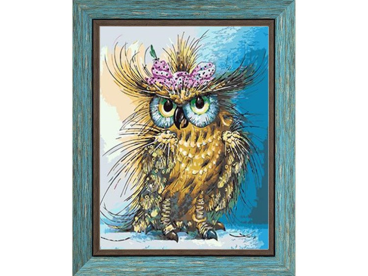 Картина по номерам «Мадам сова» — картинка 3