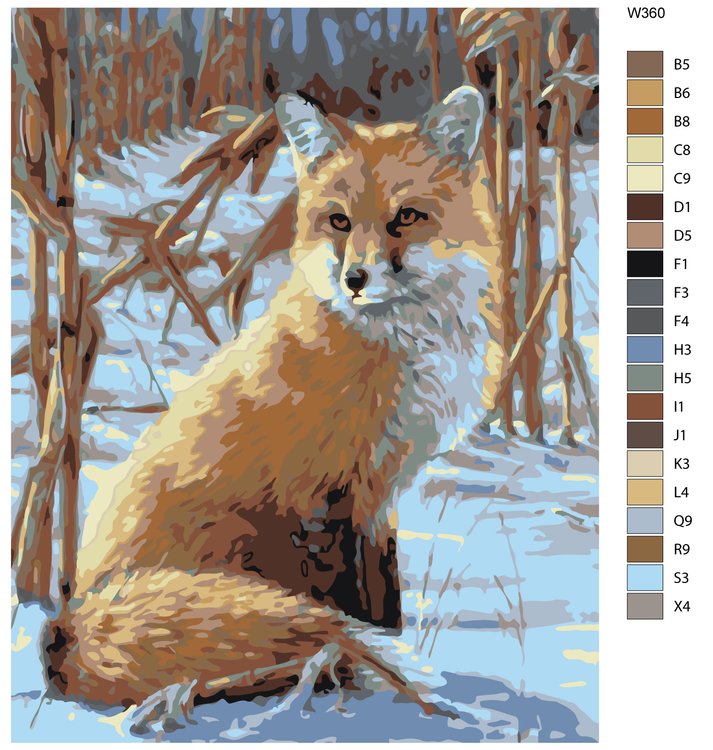 Картина по номерам «Лисичка» — картинка 2