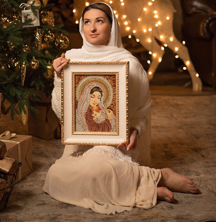Вышивка Образа в каменьях «Дева Мария» — картинка 4