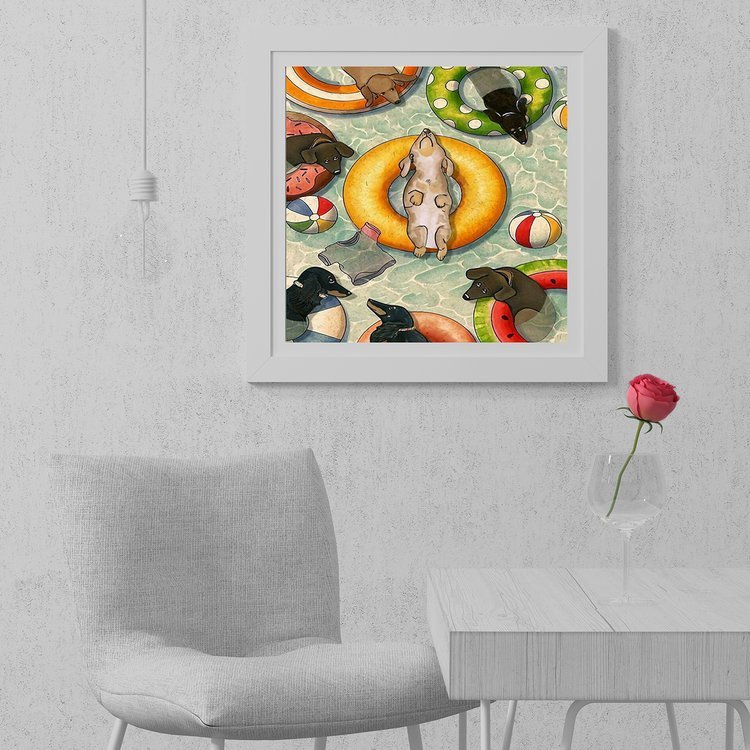 Картина по номерам «Щенки на отдыхе» — картинка 3