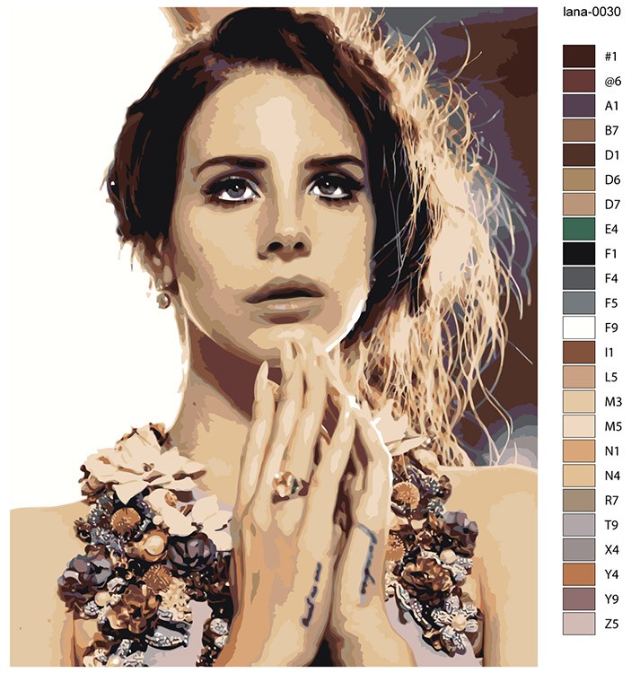 Картина по номерам «Lana Del Rey Лана Дель Рей: портрет» — картинка 2