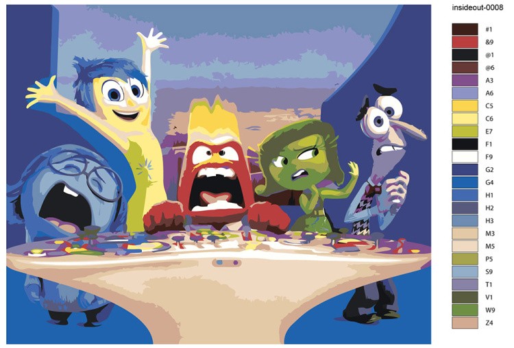 Картина по номерам «Головоломка 2: Герои, мультики 40x50» — картинка 2