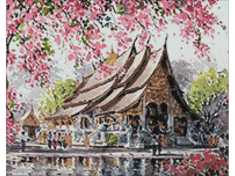 Алмазная вышивка «Пагода» — картинка 2
