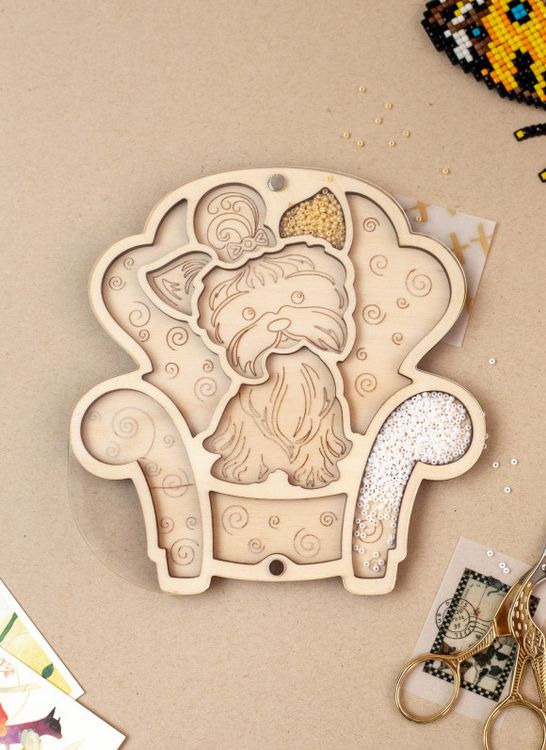 Органайзер для бисера с крышкой «Собачка йорк» — картинка 2