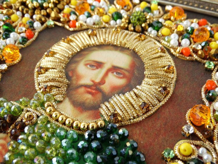 Набор вышивки хрустальными камнями «Святой Евгений» — картинка 4