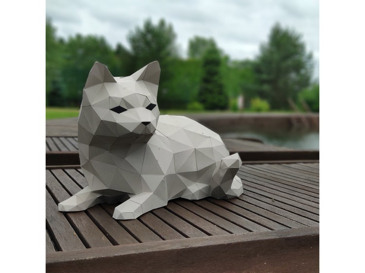 Бумажная модель для склеивания фигура «Кошка» — картинка 3