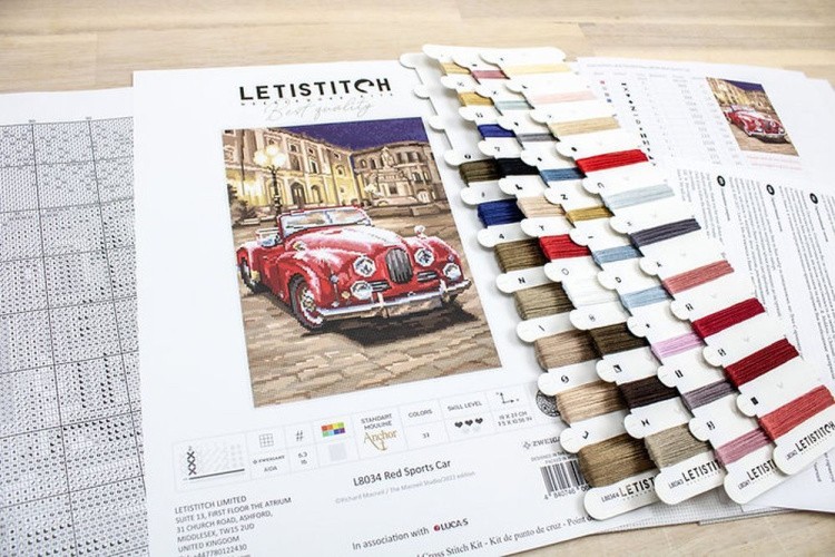 Набор для вышивания «Red Sports Car» — картинка 6