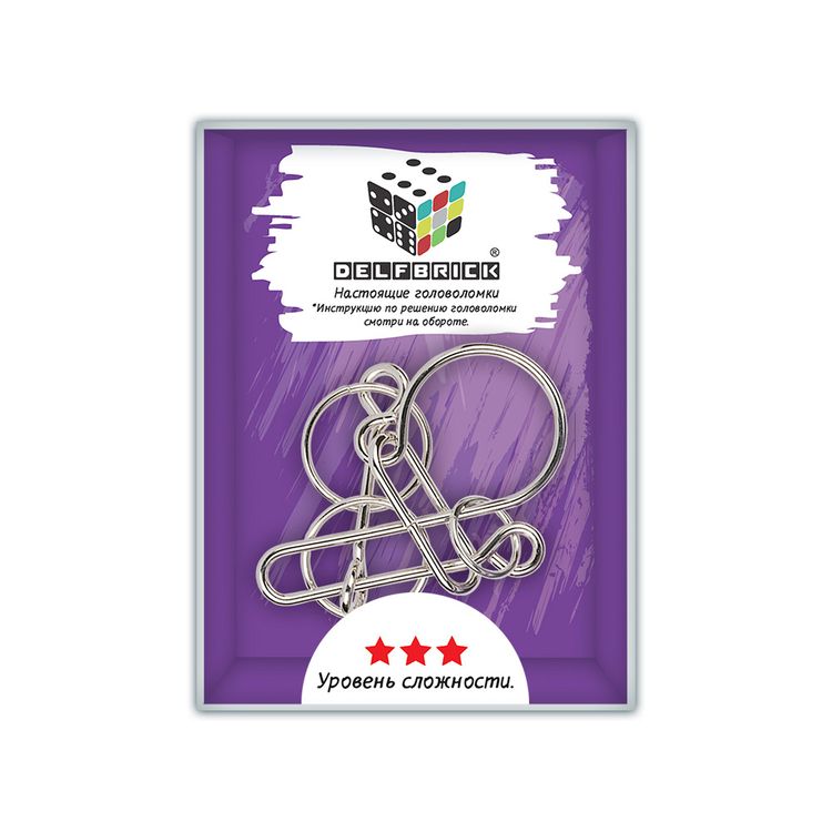 Головоломка металлическая Р-узел, 6 элементов — картинка 2
