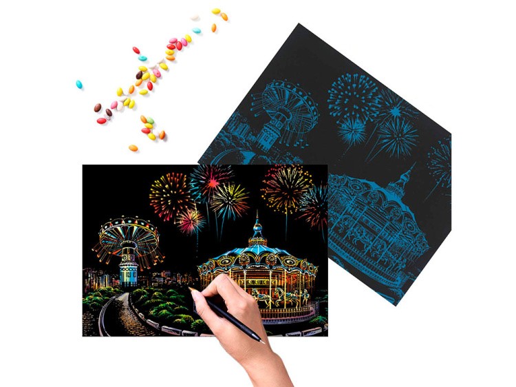 Скретч-картина «Amusement Park» (цветная) — картинка 3