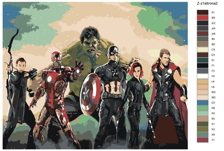 Картина по номерам «Мстители» — картинка 2