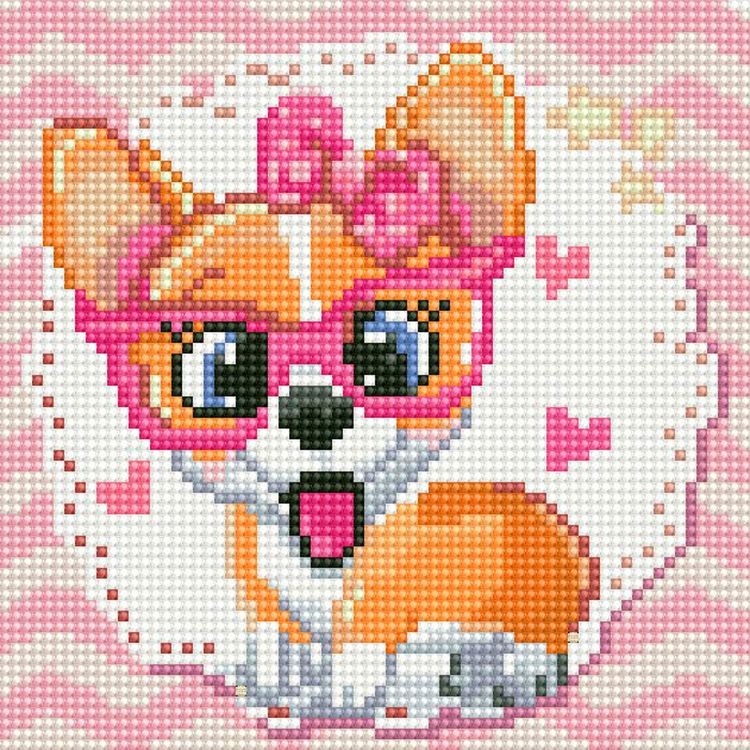 Алмазная вышивка «Весёлый корги» — картинка 2