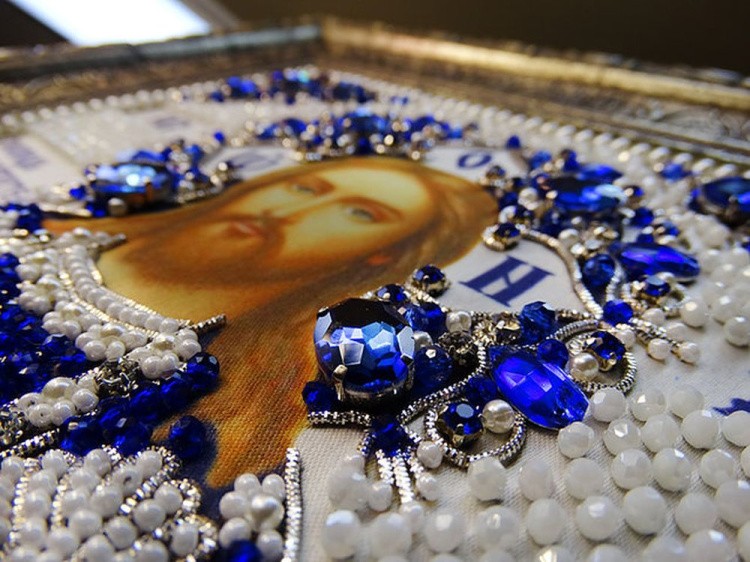 Набор вышивки хрустальными камнями «Вседержитель» (синий) — картинка 11