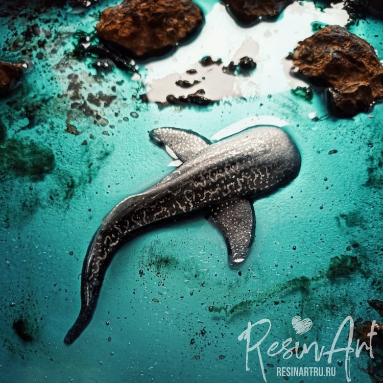Китовая акула 3D - Силиконовый молд, ResinArt — картинка 4