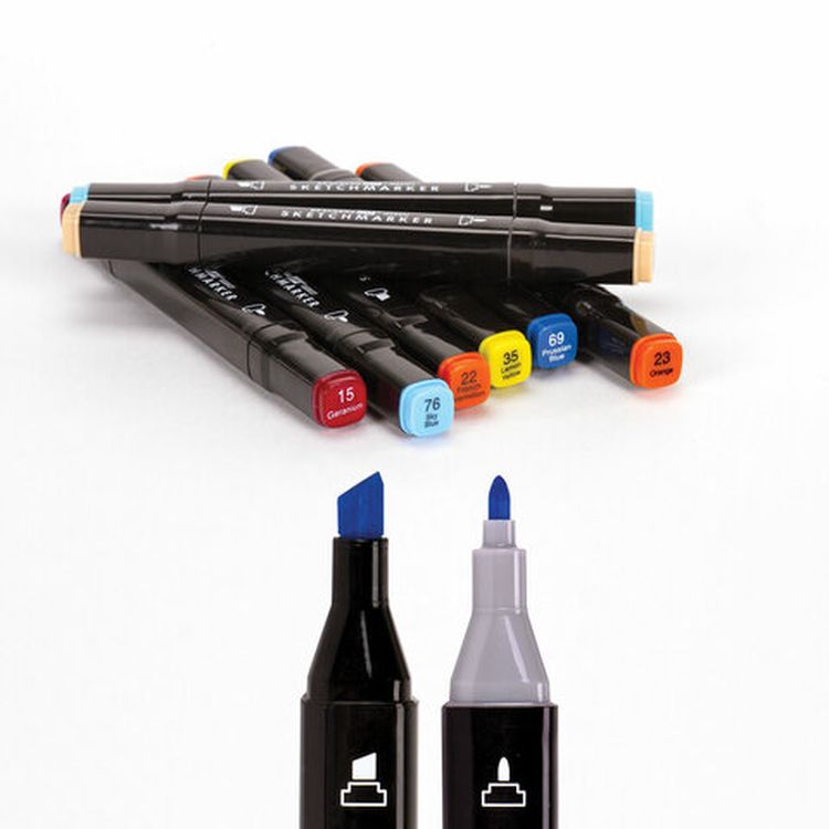 Маркеры для скетчинга двусторонние BRAUBERG ART DEBUT BLACK, цвет: набор 96 цв — картинка 9