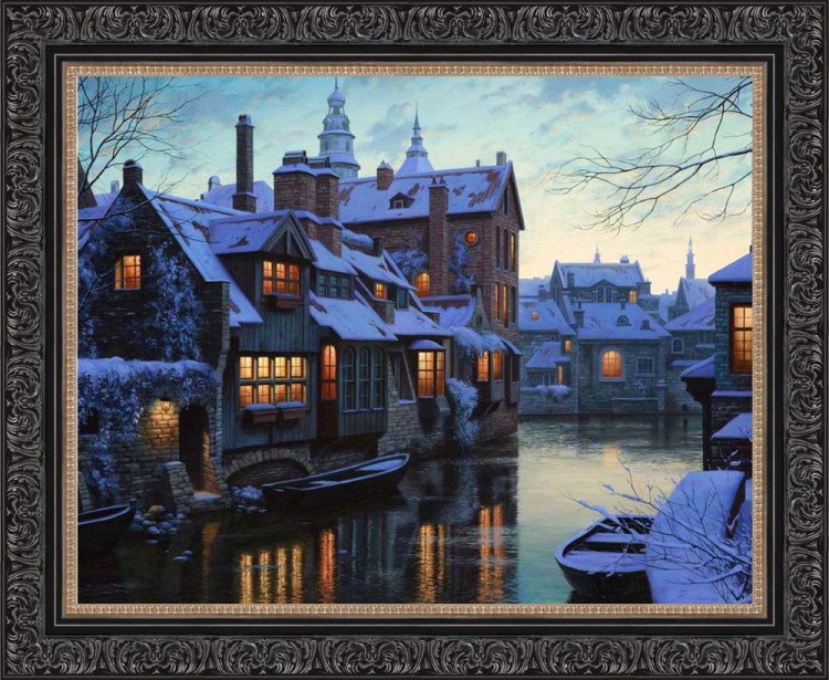 Алмазная вышивка «Зима в Брюгге» — картинка 2
