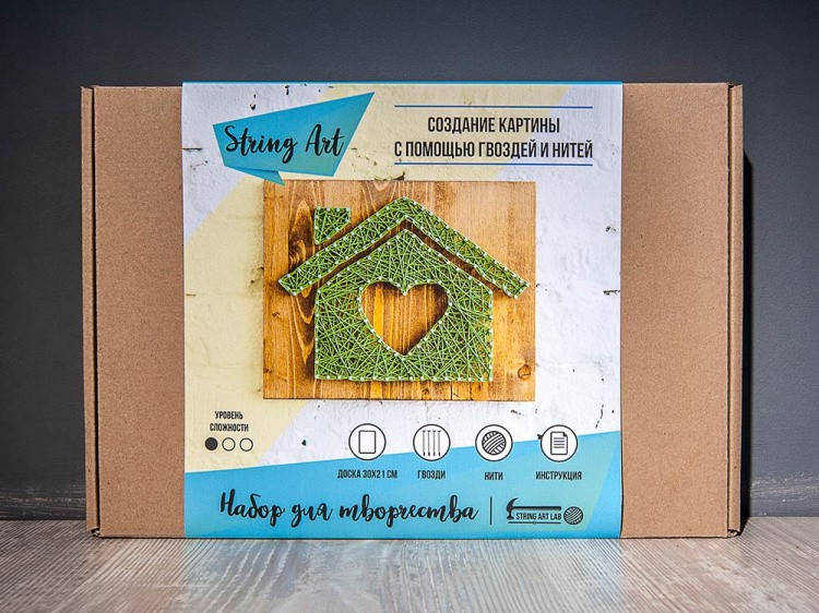 Набор для творчества STRING ART «Дом» — картинка 2