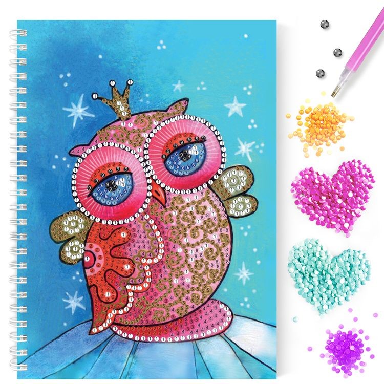 Алмазная мозаика - тетрадь «Совушка» — картинка 5