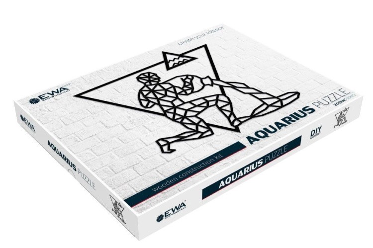 Деревянный интерьерный пазл, панно «Водолей», EWA Design — картинка 2
