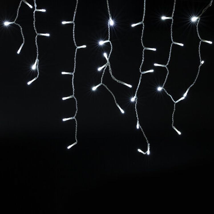Электрогирлянда уличная «Бахрома»,180 LED, 6х0,5 м, цвет: холодный белый — картинка 2