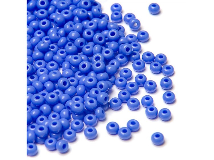 Бисер Чехия круглый 311-19001 4,5 мм 05/0, 50 г, цвет: 33040 голубой — картинка 2