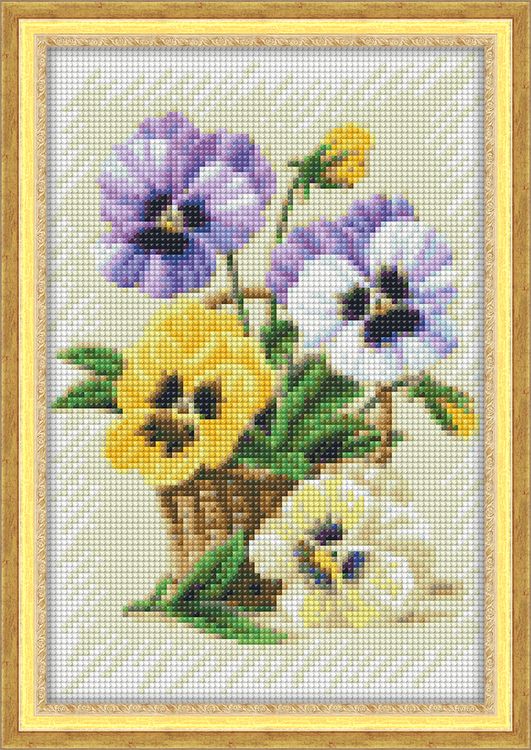 Алмазная вышивка «Анютины глазки» — картинка 2