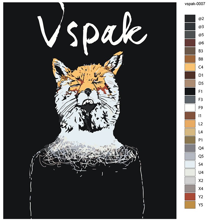 Картина по номерам «Vspak: Арт с лисой 2» — картинка 2