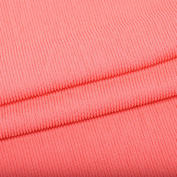 Ткань трикотажная Бифлекс жатка, 3 м, ширина 80 см, 490 г/м², цвет: 2 розовый, TBY — картинка 5