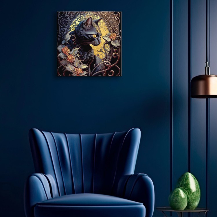 Картина по номерам с поталью «Кошачья аристократия» — картинка 3