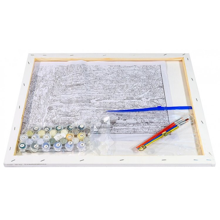 Картина по номерам «Зимняя речка» — картинка 3