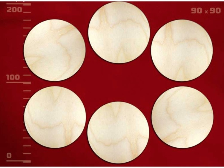 Деревянные заготовки для эбру - подставки под горячее Круг 1, Integra Art