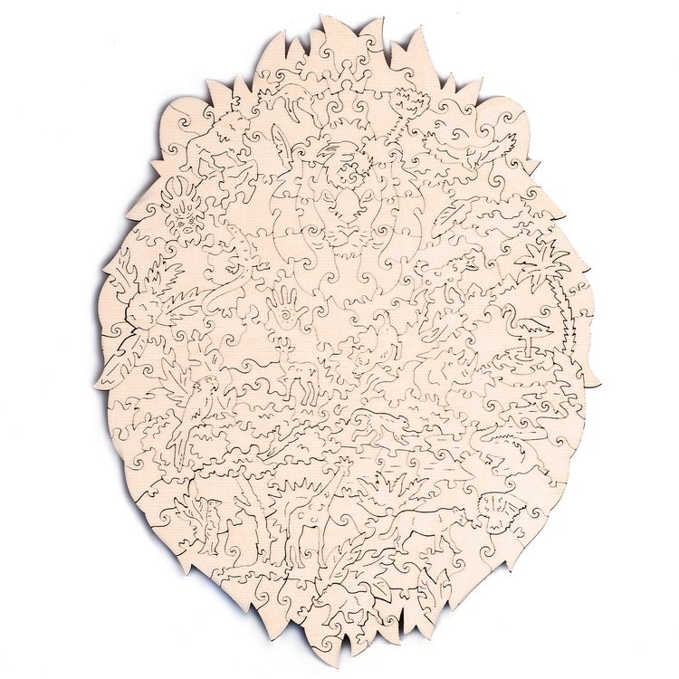 Деревянный пазл Unidragon «Таинственный Лев», размер M (А4) — картинка 8