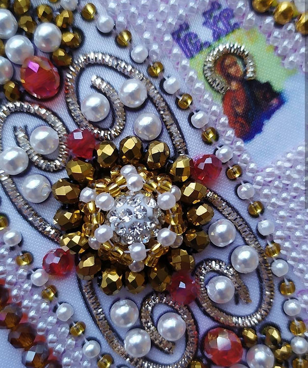 Вышивка Образа в каменьях «Николай Чудотворец» — картинка 4