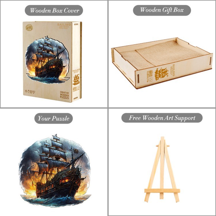 Деревянные пазлы «Пиратский корабль M», Woodbests — картинка 4
